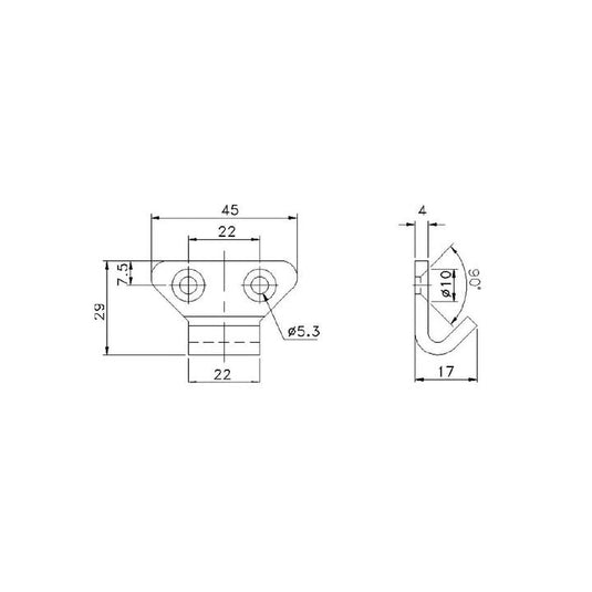 Fastener Catch Plate Ss Suit 701 Series