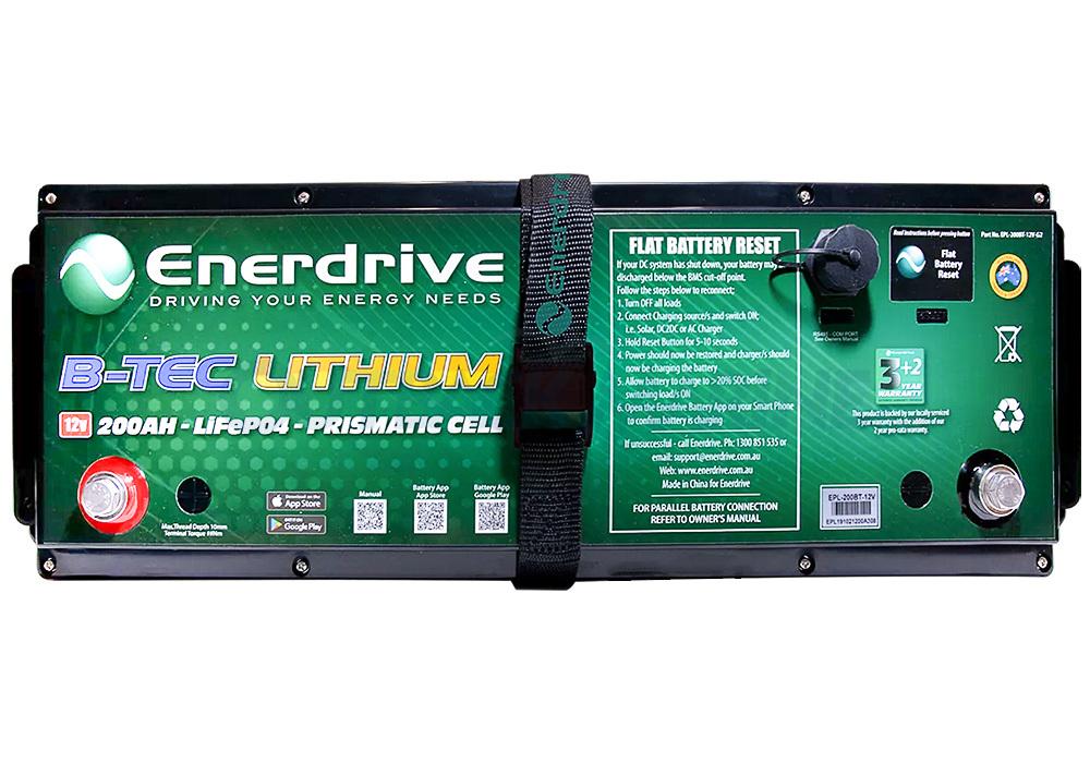 Enerdrive PRO 200Ah 24v Lithium Battery Box with ABS Piranha Off Road