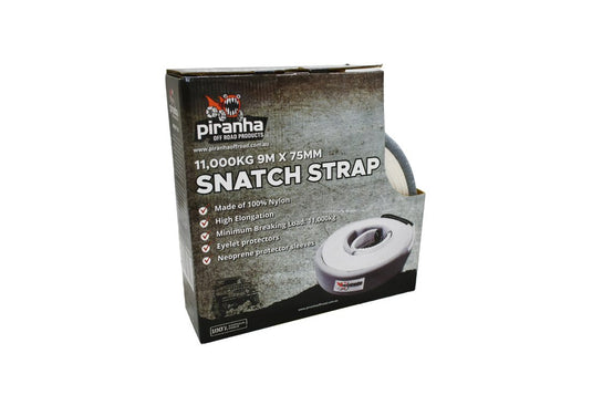 Snatch Strap - 75mm x 9m - 11000 KG Piranha Off Road