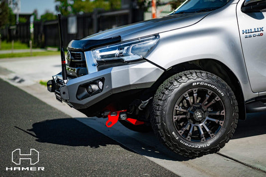 HAMER TOYOTA HILUX REVO 2020-2023 BULL BAR King Series (Incl. Rated Recovery Points) NO FENDER MODEL
