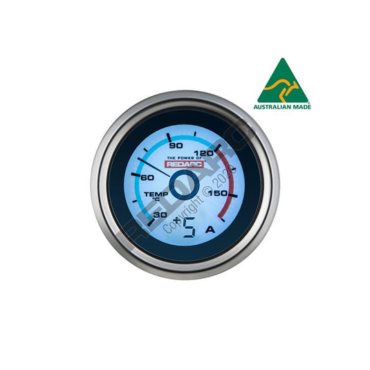 REDARC Single Temperature 52mm Gauge W/Optional Current Display