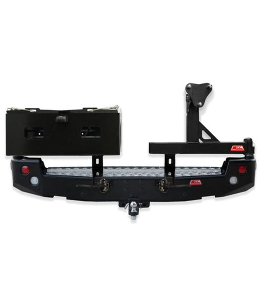 FJ Cruiser XJ10 2006-2017 022-02 Rear Wheel Carrier Bar - 022-02 Rear Wheel Carrier Double Jerry Can Holder Package