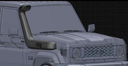 Safari ARMAX Snorkel to suit Toyota LandCruiser 70 Series MY24 Facelift 08/2023on 4.5L V8 Turbo Diesel (1VD-FTV Engine)