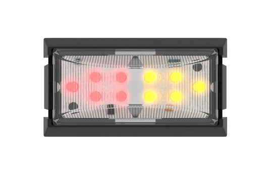 Led Front End Outline Marker Amb/Red Blk Blister