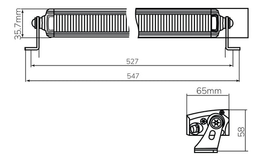 20 Inch Slimline Lightbar 10 - 30V 100W 5700Lm Truvision