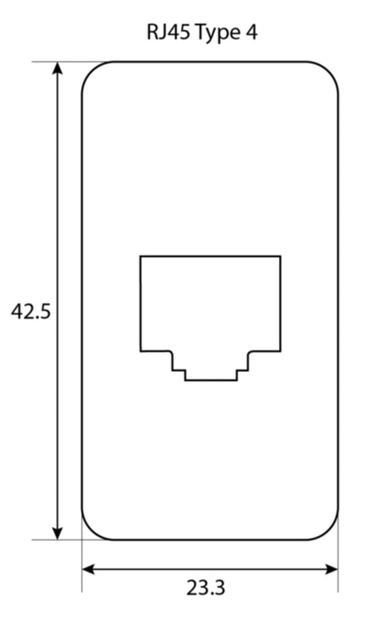 GME RJ45 Pass-Through Adaptor - Type 4 (White)