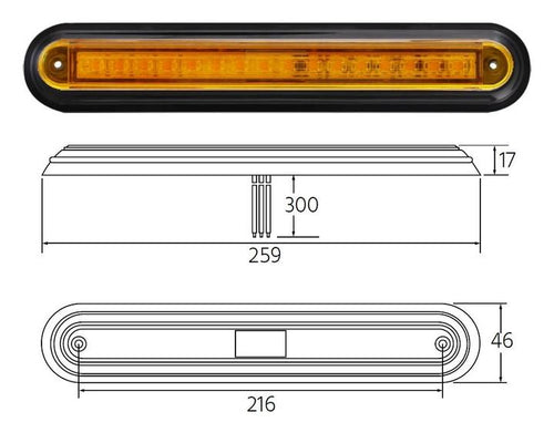 260 Slimline LED Indicotor 12/24V Truvision