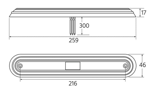 260 Slimline LED Reverse 12/24V Truvision