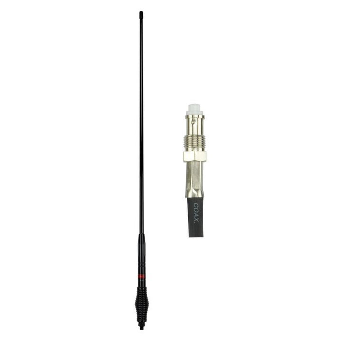 GME 1060mm Fibreglass Radome Antenna, AS001B Spring (6.6dBi Gain) - Black
