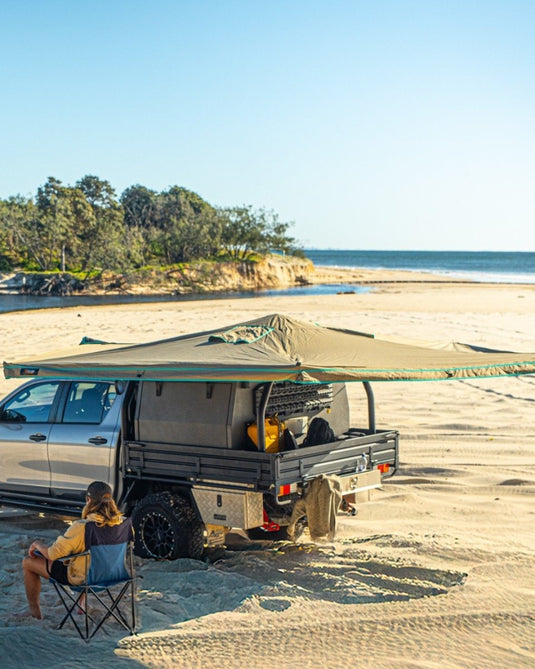 30 Second Wing Awning - STORMCHASER 270° (2.7m) Passenger Side Black 30 Second Wing Awning