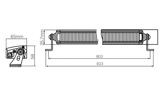 31 Inch Slimline Lightbar 10 - 30V 160W 9100Lm Truvision