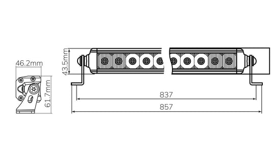 32 Inch Combo Beams Lightbar 10 - 30V 150W 8850Lm Truvision