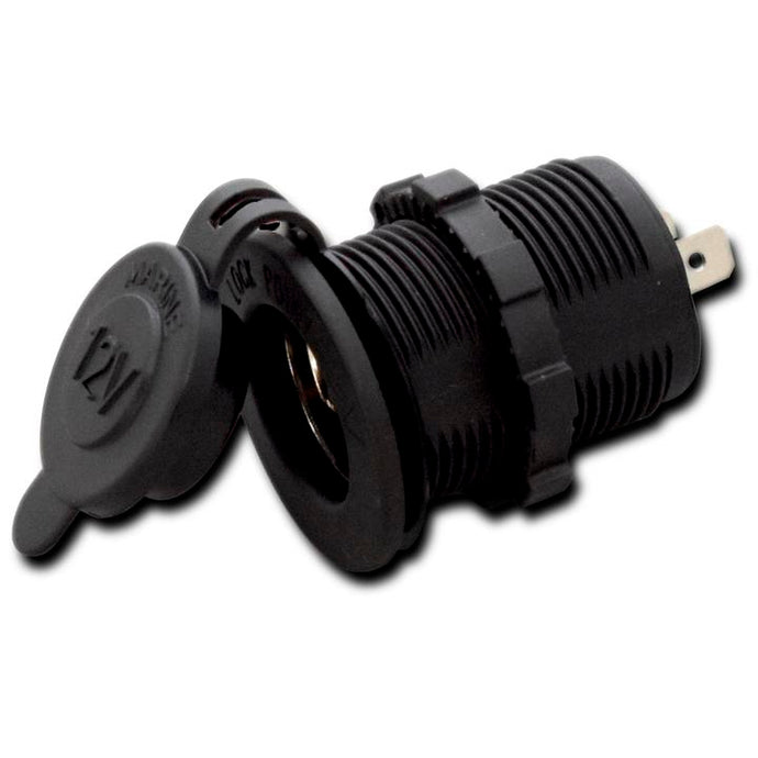 12V Accessory Surface Socket - Black