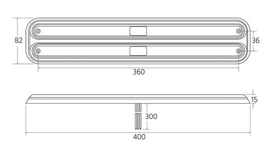 360 Slimline LED Twin Stop/Tail/Indicator 12/24 Truvision