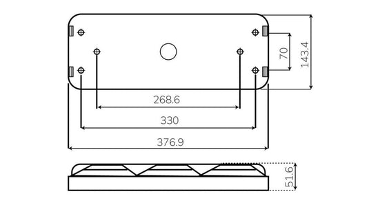 371 Series Stop/Tail/DI: 10 - 30V Smoke Lens Black Base Truvision