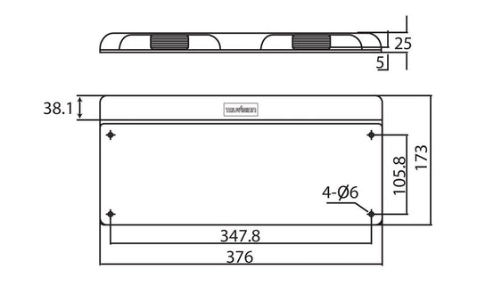 375mm Licence Plate Frame With NPL 10 - 30 Truvision