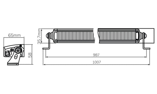 38 Inch Slimline Lightbar 10 - 30V 200W 11400Lm Truvision
