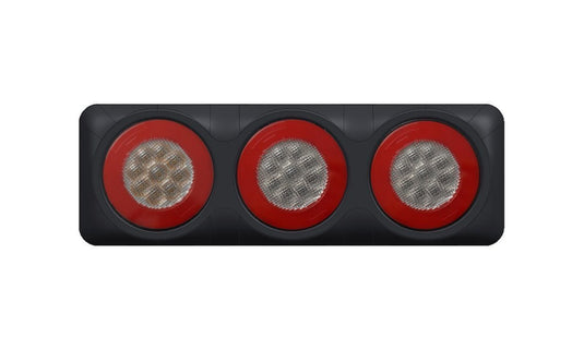 4" Round Triple Combo Stop/Glow Tail/Indictor (RED) Truvision