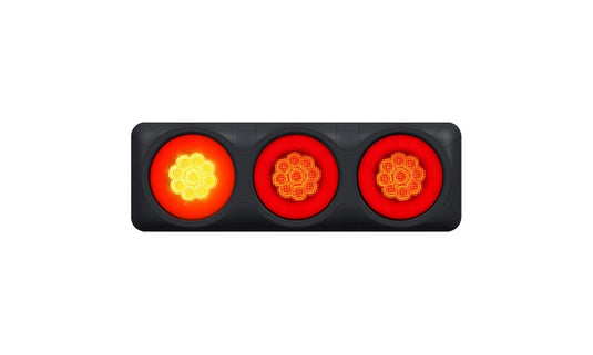 4" Round Triple Combo Stop/Glow Tail/Indictor (RED) Truvision