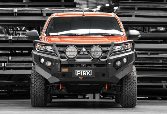 PIAK Elite 3-Loop Winch Bar Mitsubishi Triton 2019+ (Orange & Black)