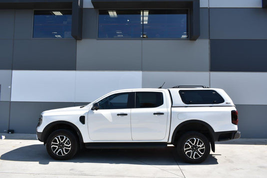 MT2 Fiberglass Canopy Ford Ranger 2012-2022 With Lift Up Windows - Aluminium
