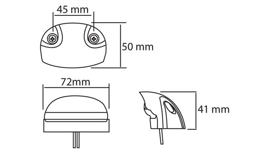 4LED License Plate Lamp 12/24V Truvision