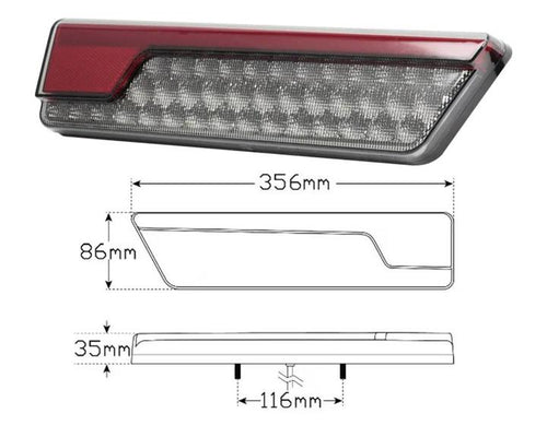 556 Series Stop/Tail/Indicator/Reverse 10 - 30V w/ Deutch Right Truvision