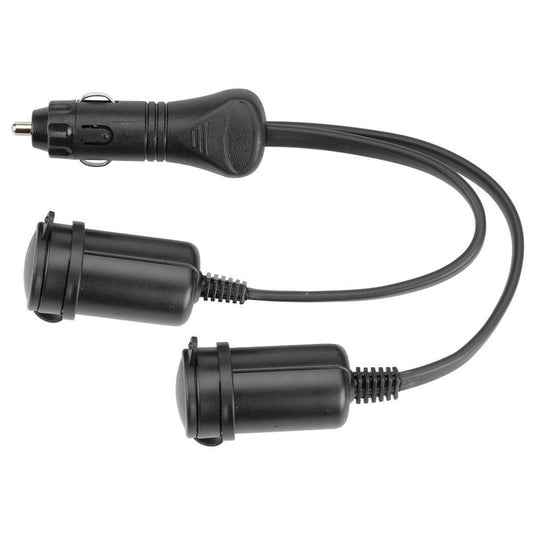 Heavy-Duty Adaptor (Cigarette Lighter Plug To Twin Accessory Sockets)