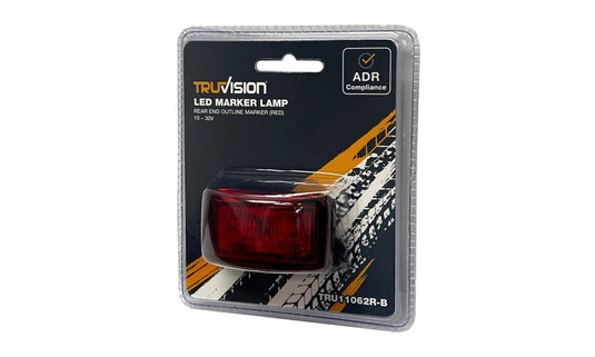 62 Series Red Rear-End Outline Marker 10-30V Blister Piranha Off Road Products