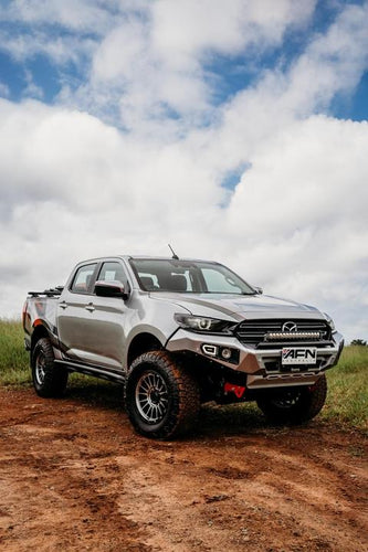 Loopless Mazda BT 50 2021-2024 complete with Fog Light inserts and winch mount.