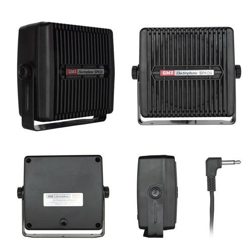 GME 4 Ohm Extension Speaker with Lead & Plug - Black