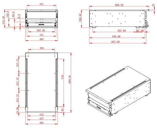 900mm 3 Stage Slideout Kitchen System Piranha Off Road