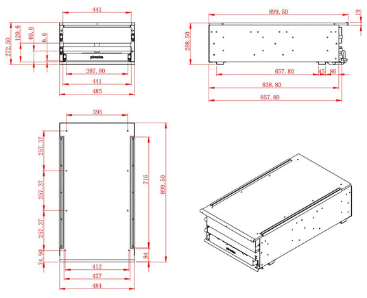 900mm 3 Stage Slideout Kitchen System