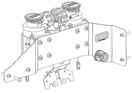 ARB - Twin On - Board Air Compressor Kit - Next Gen Ford Ranger Tub ARB