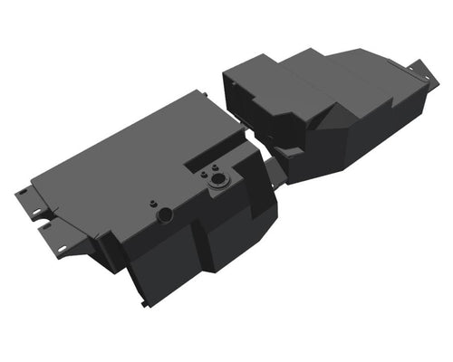 Brown Davis 110L Relocation Long Range Fuel Tank to Suit Toyota Landcruiser 79 Series (2012-Present) Dual Cab - Allows Spare to Mount Under Rear