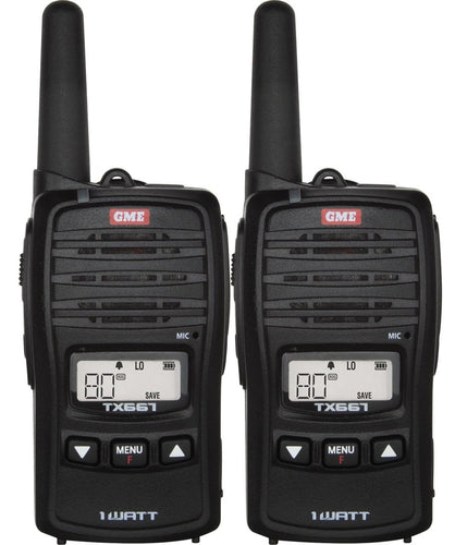 GME 1 Watt UHF CB Handheld Radio - Twin Pack
