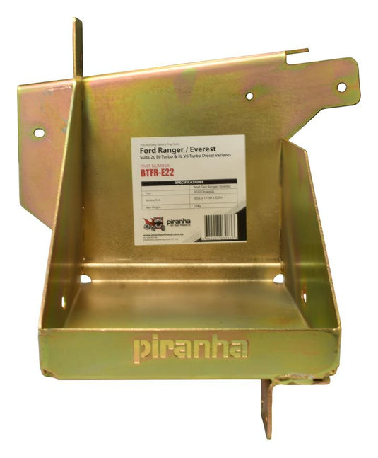 Battery Tray To Suit FORD RANGER/EVEREST 2022 Onwards (Next GEN) & VW AMAROK NF 2022+ Piranha Off Road