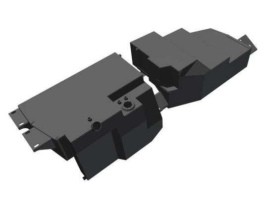Brown Davis 110L Relocation Long Range Fuel Tank to Suit Toyota Landcruiser 79 Series (2012 - Present) Dual Cab - Allows Spare to Mount Under Rear Brown Davis