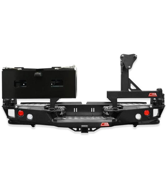 BT50 TF 2021-On 022-02 Rear Wheel Carrier Double Jerry Can Holder Package with Side Protection MCC