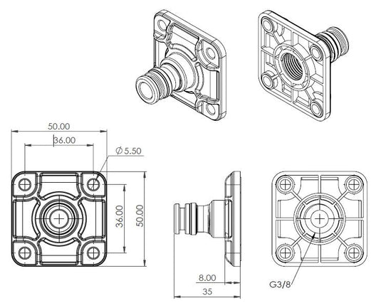 Bulkhead Kit | 4WD Water Tank Plumbing Accessory Piranha Off Road Products