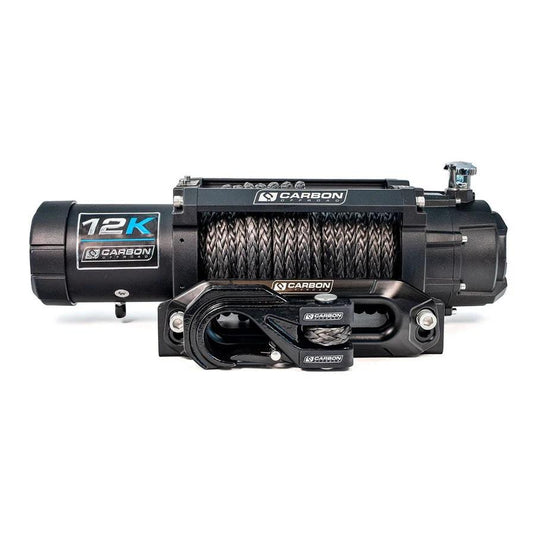 Carbon 12K - 12000lb Winch V3X with MegaPro Hook Carbon Offroad