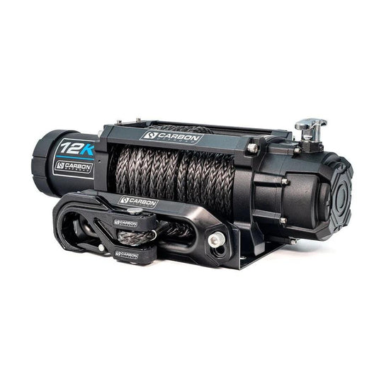 Carbon 12K - 12000lb Winch V3X with MegaPro Hook Carbon Offroad