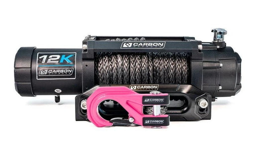 Carbon 12K - 12000lb Winch V3X with MegaPro Hook Carbon Offroad