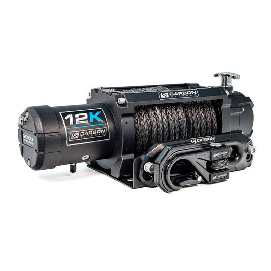 Carbon 12K - 12000lb Winch V3X with MegaPro Hook Carbon Offroad