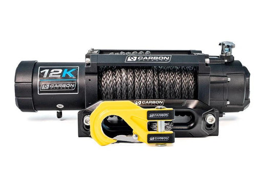 Carbon 12K - 12000lb Winch V3X with MegaPro Hook Carbon Offroad