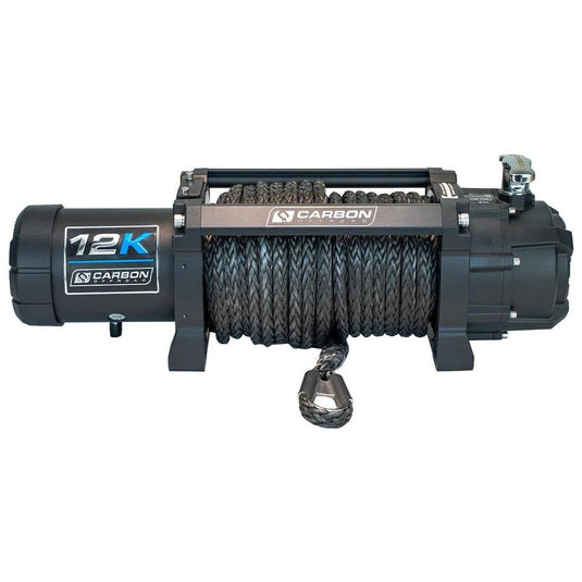Carbon 12K - 12000lb Winch V3X with MegaPro Hook Carbon Offroad