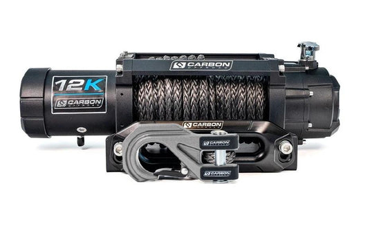 Carbon 12K - 12000lb Winch V3X with MegaPro Hook Carbon Offroad
