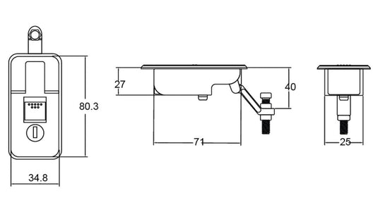 Compression Lock Small Black Key 510 McNaughtans Australia