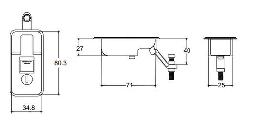 Compression Lock Small Chrome Key 510 McNaughtans Australia