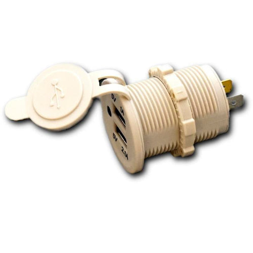 Dual Usb Charging Socket 2.1A - Cream AP LED